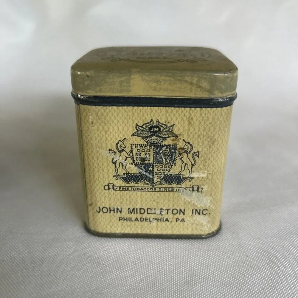 Lot of 2 Vintage Tobacco Tins Edgeworth & John Middleton Advertising USA